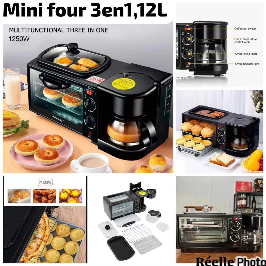Mini Four Multifonction 3 en 1 SOKANY SK-145 – 12 Litres (1250 W)