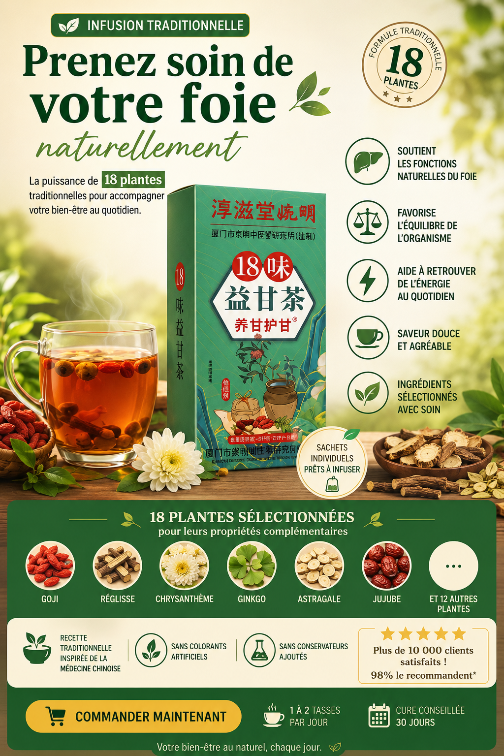 Thé détox 18 saveurs