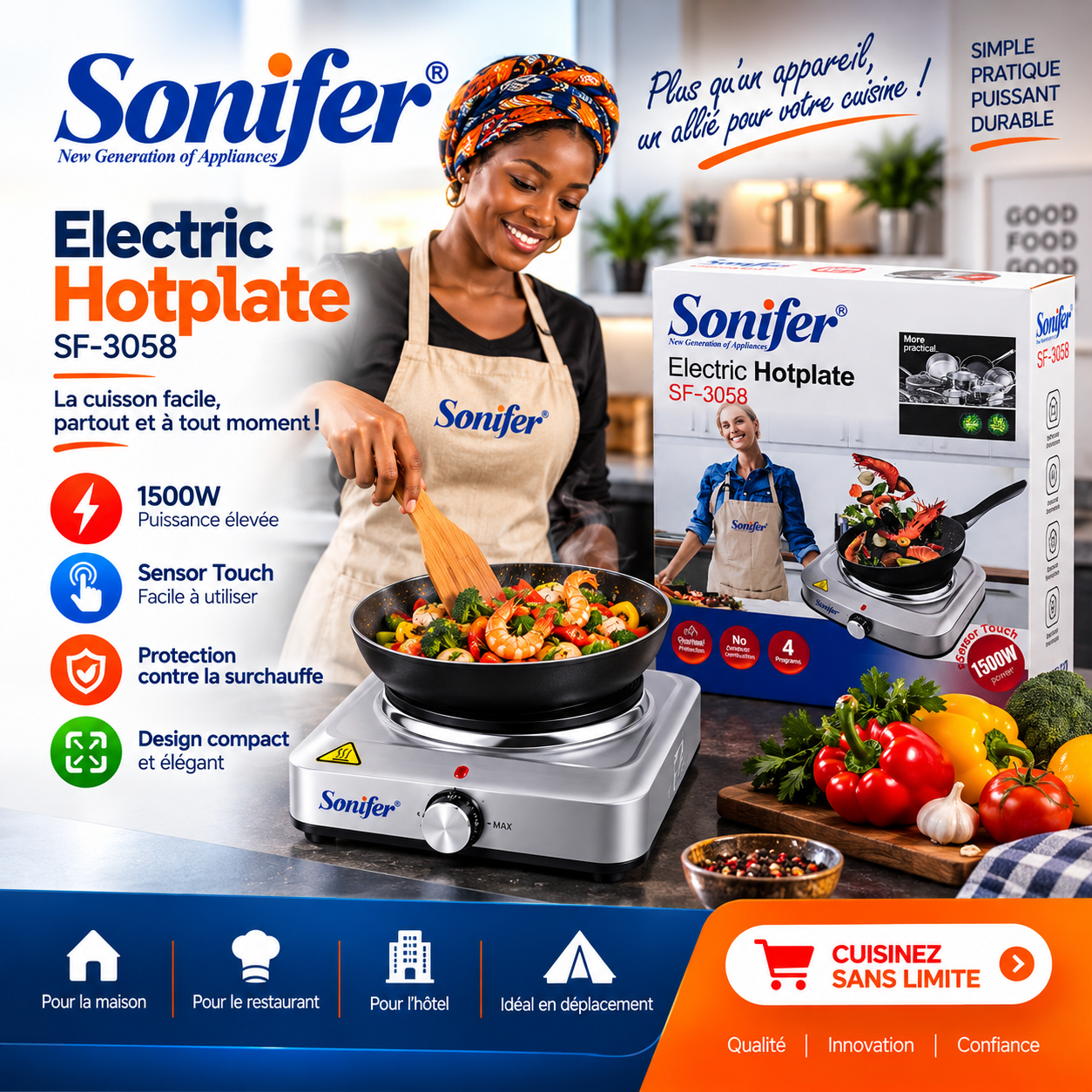Sonifer SF-3058 : la puissance au service d’une cuisson simple et efficace !