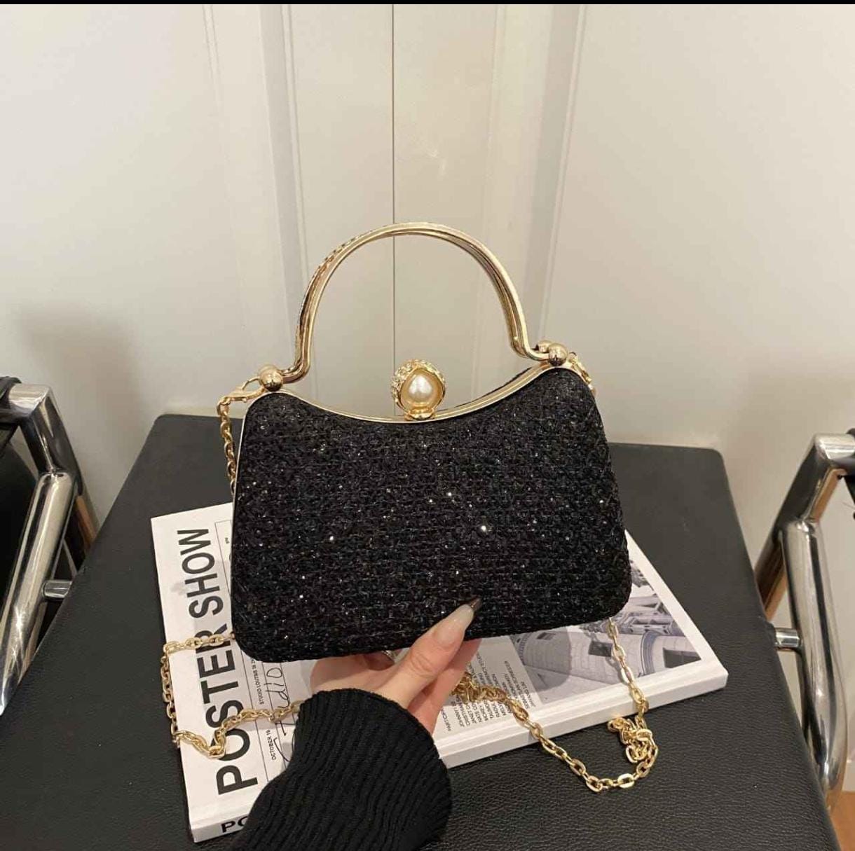 Sac de Soirée Strass Perle Vintage